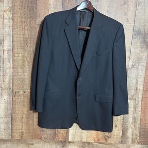 Canali Sport Coat Mens Made in Italy Gray with Blue Pin Stripe Two Button